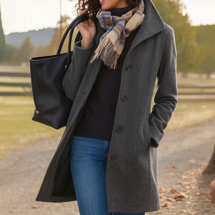 Women's Straight Cut Wool Coat