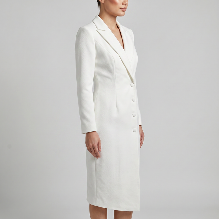 Renata | Elegant Midi Dress with Collar