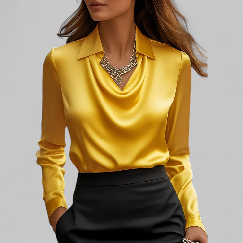 Women's Blouse with a Water-Neckline