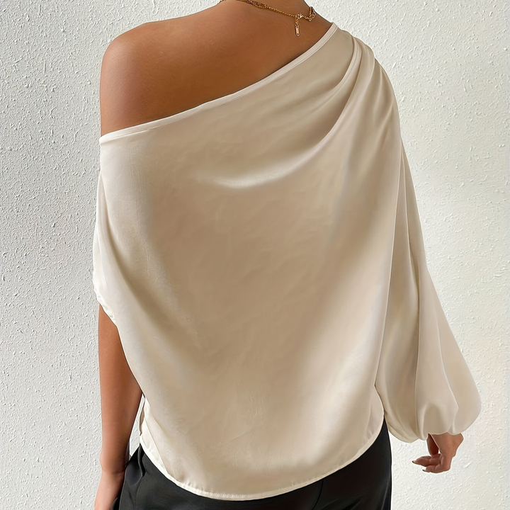 Karolina | Women's Satin One-Shoulder Blouse