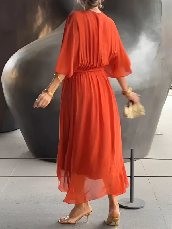 Magda | Elegant Midi Wrap Dress