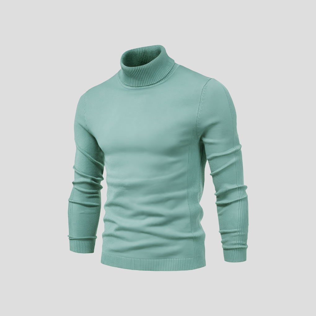 Men's Ribbed Turtleneck Jumper