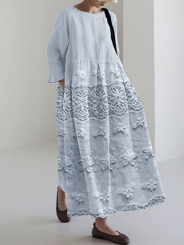 Beata | Elegant Lace Midi Dress