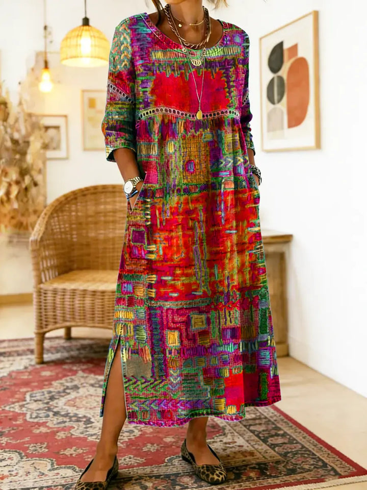 Women's Denim Patchwork Dress