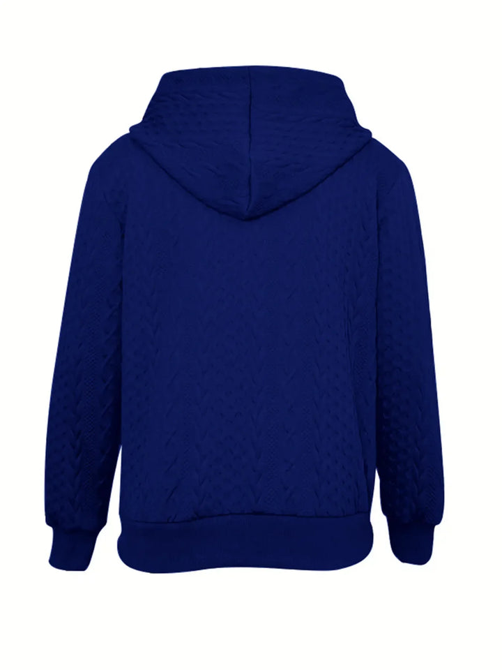 Women's Jacquard Hooded Zip Jacket
