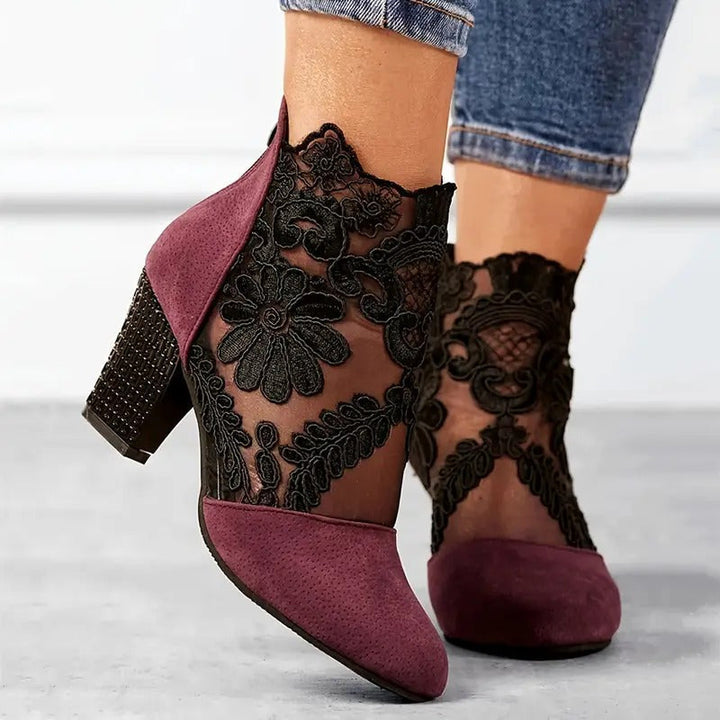 Women's Floral Lace Heels