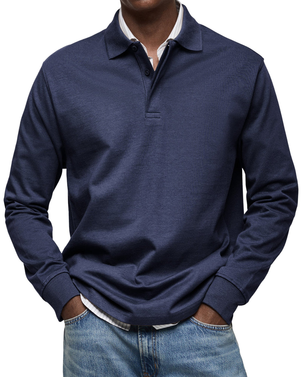 Men's Classic Long Sleeve Polo Shirt