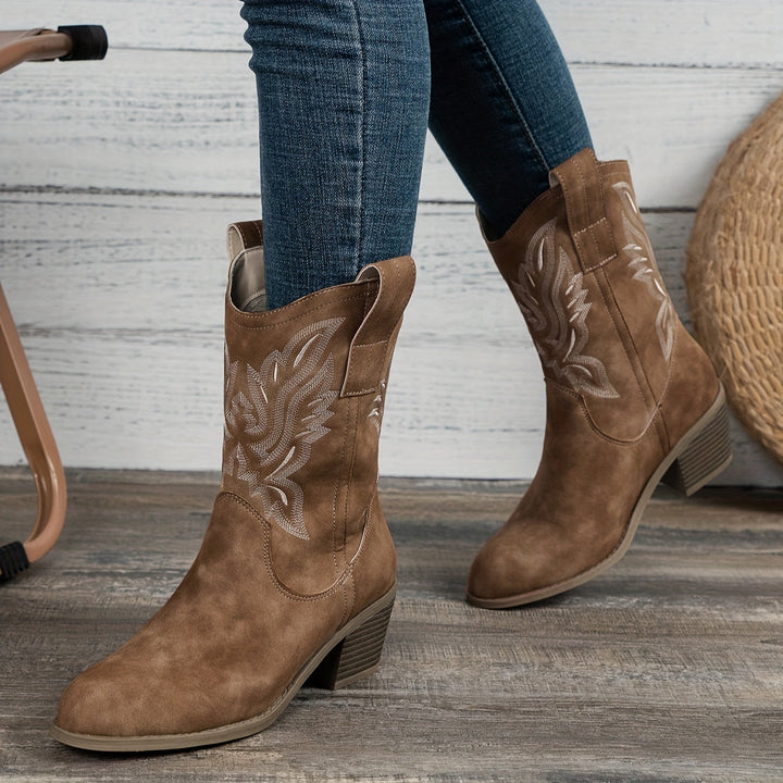 Women's Mid-Calf Western Cowboy Boots