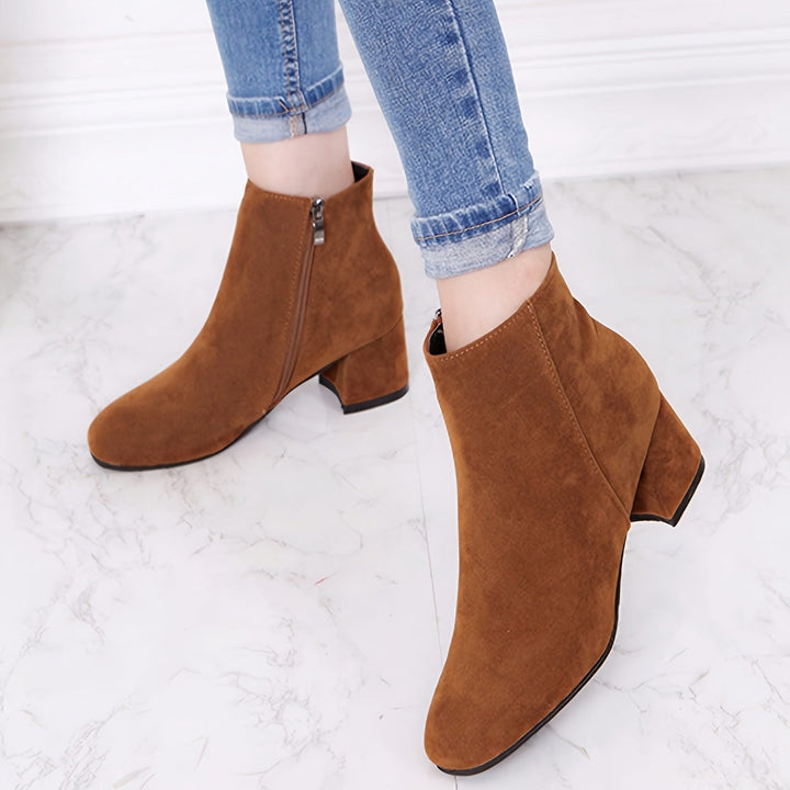 Women's Block Heel Chelsea Ankle Boots