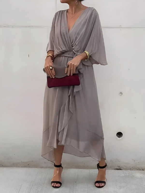 Magda | Elegant Midi Wrap Dress