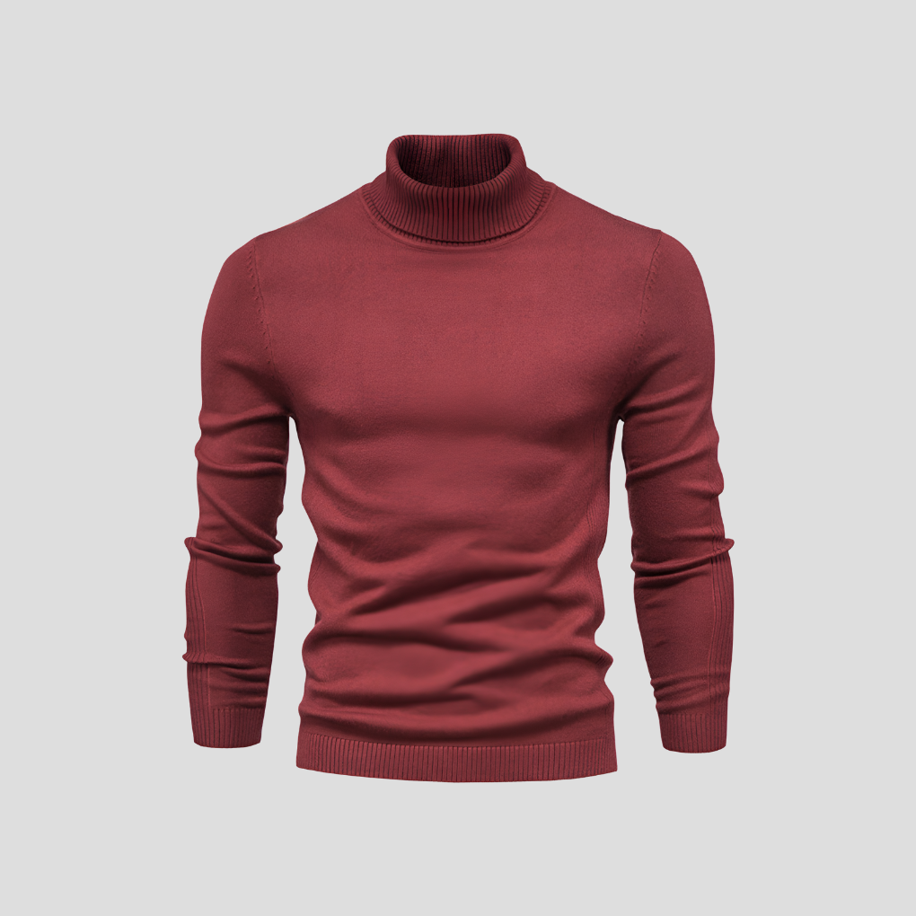Men's Ribbed Turtleneck Jumper