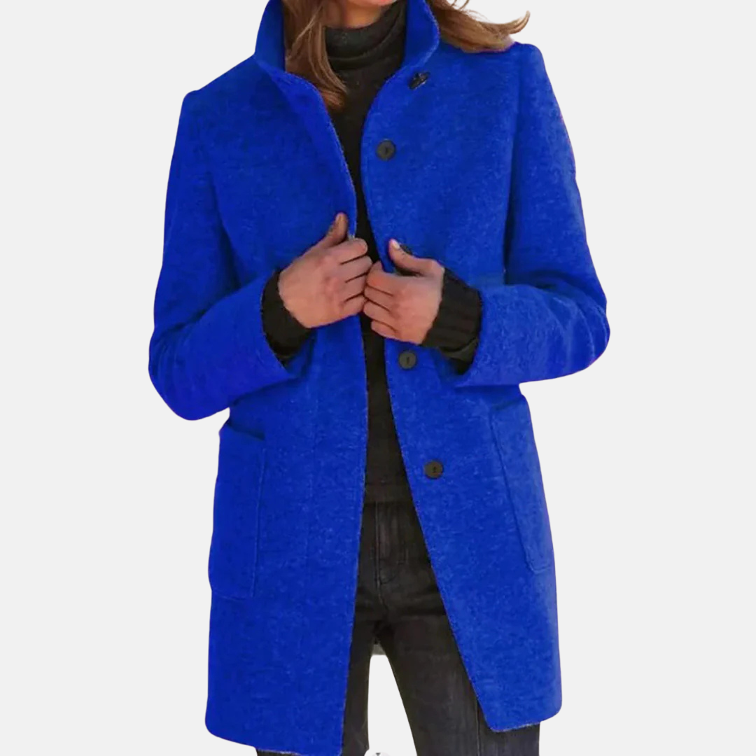 Women's Knee-Length Button-Front Coat