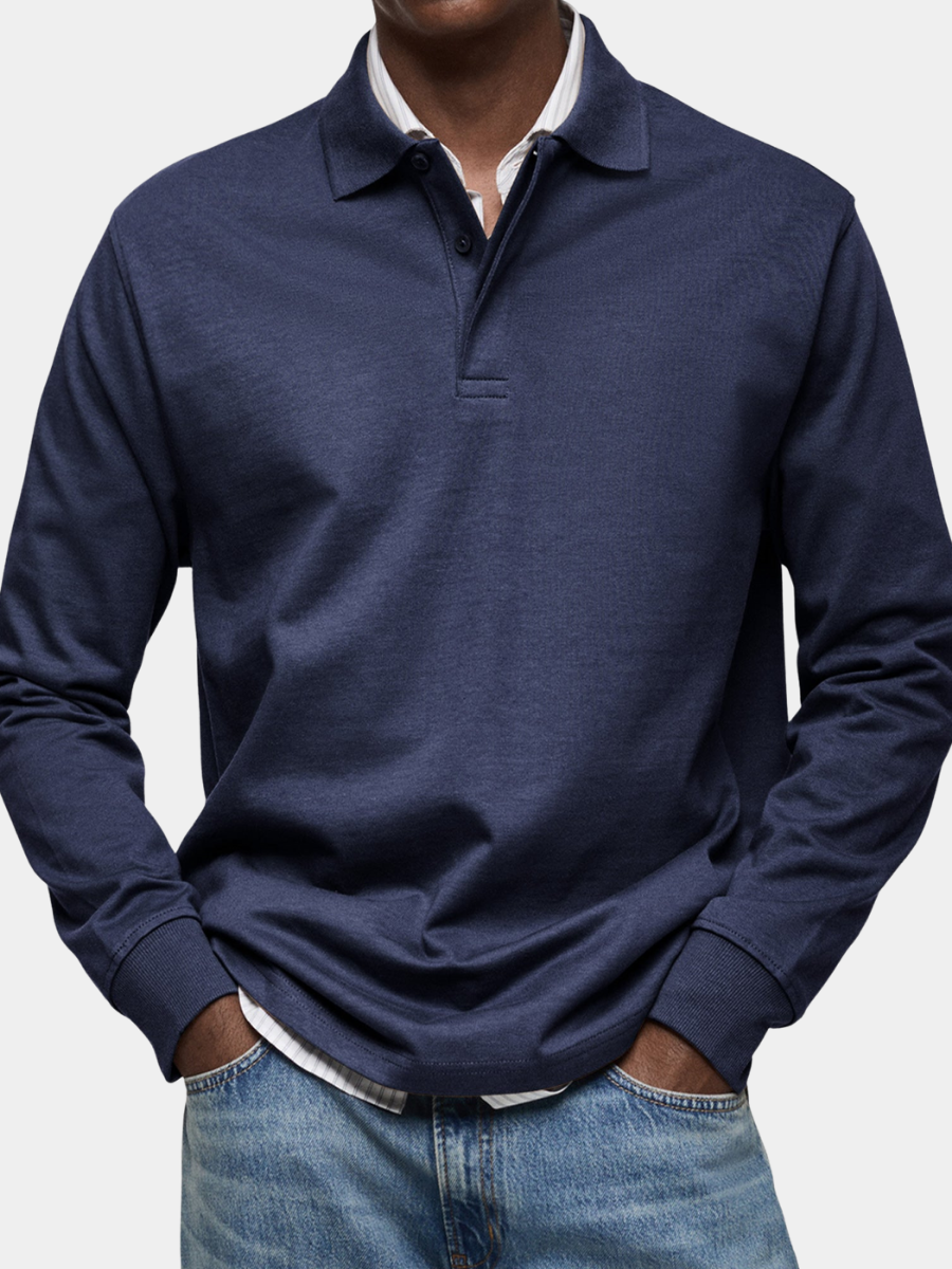Men's Classic Long Sleeve Polo Shirt