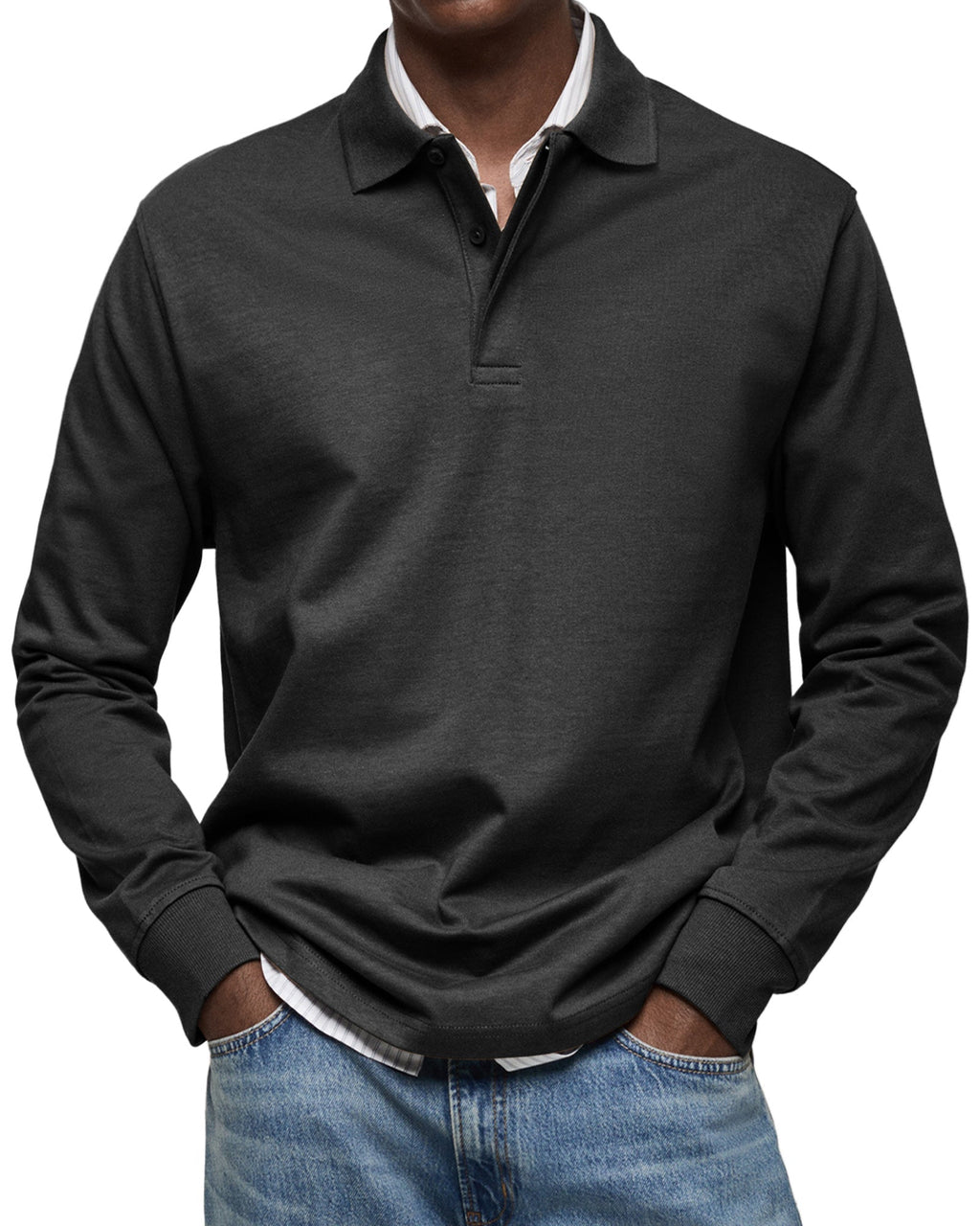 Men's Classic Long Sleeve Polo Shirt