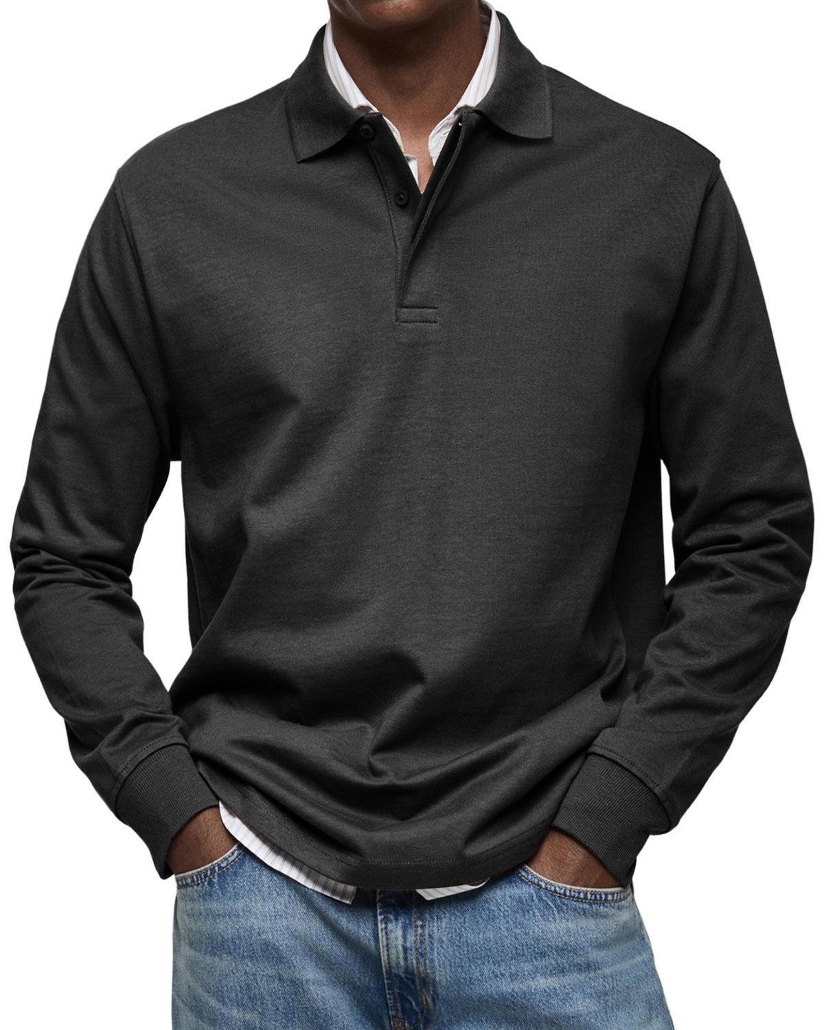 Men's Classic Long Sleeve Polo Shirt