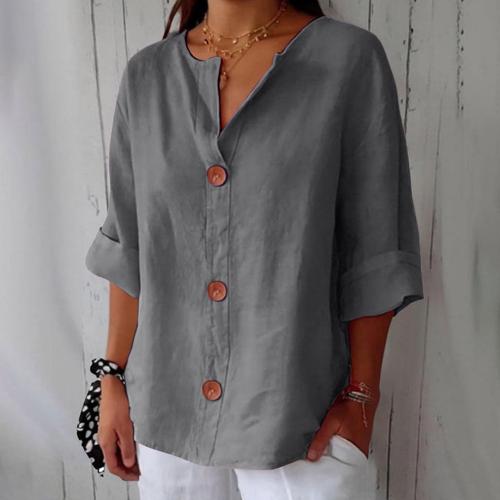 Women's Cotton Linen Summer Blouse