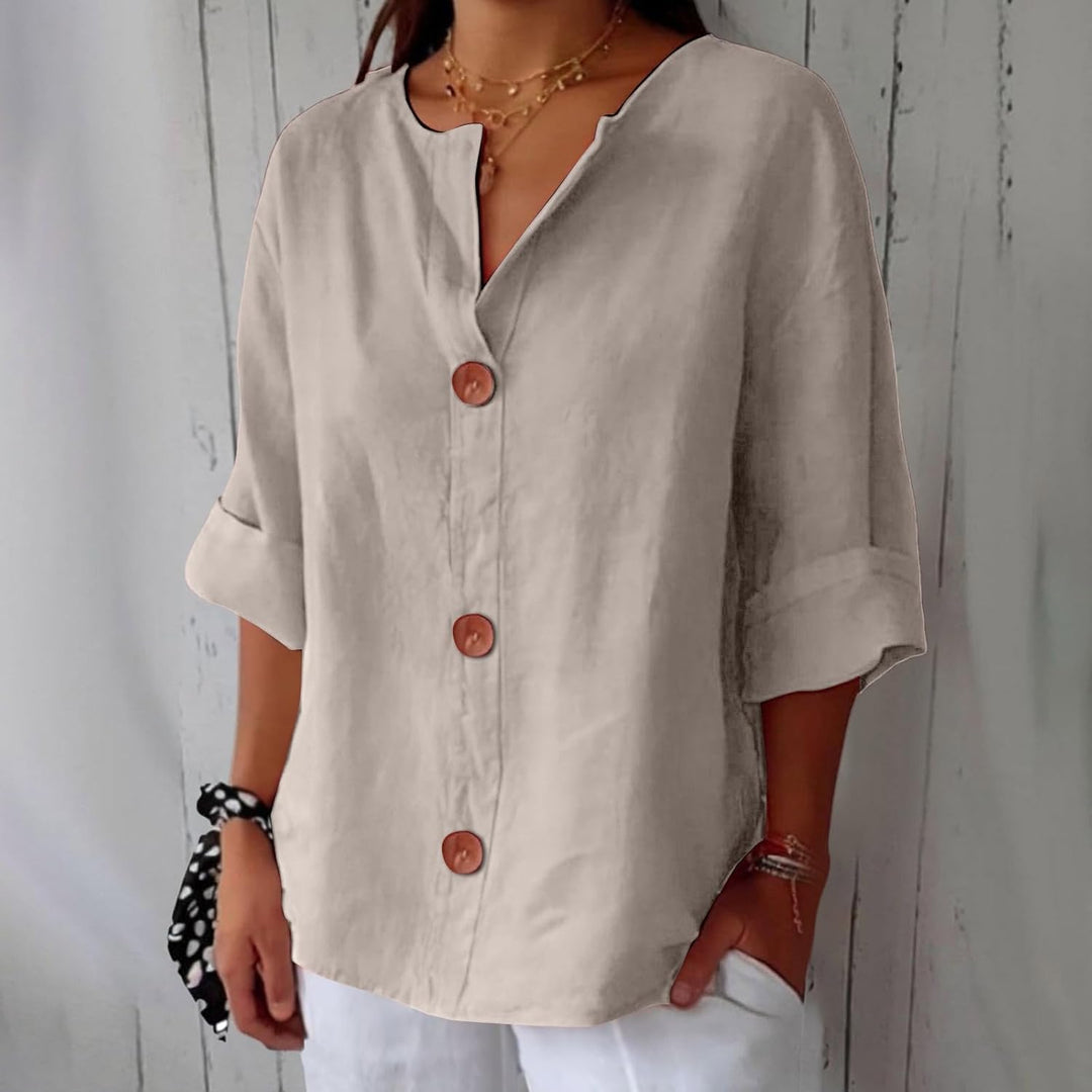 Women's Cotton Linen Summer Blouse