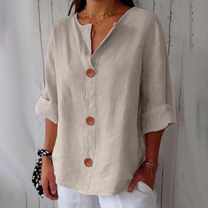 Women's Cotton Linen Summer Blouse