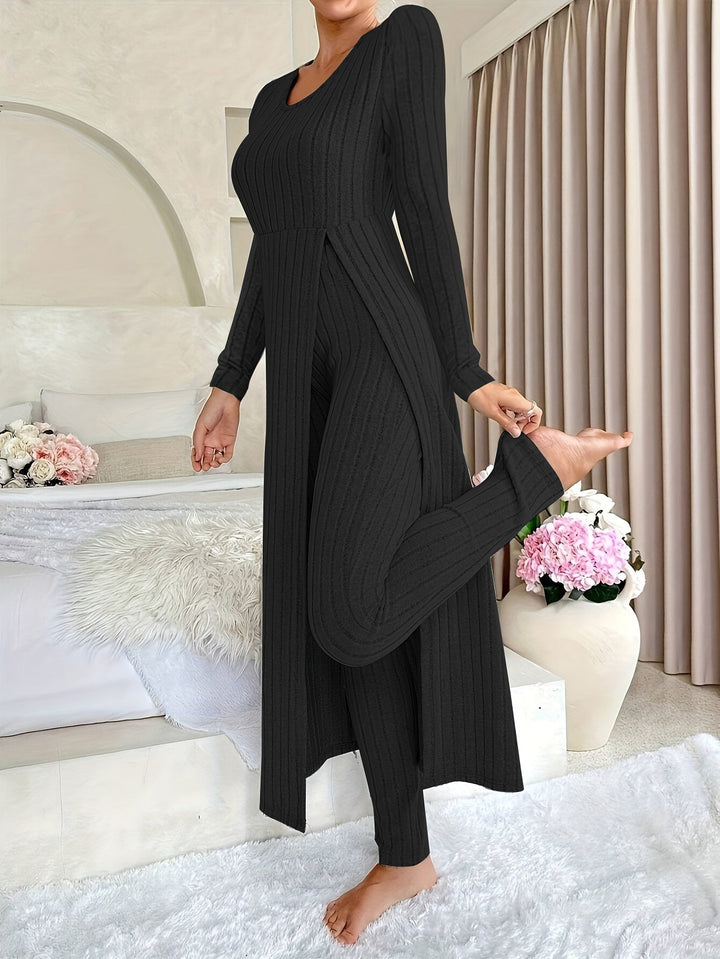 Women's Ribbed Loungewear Set