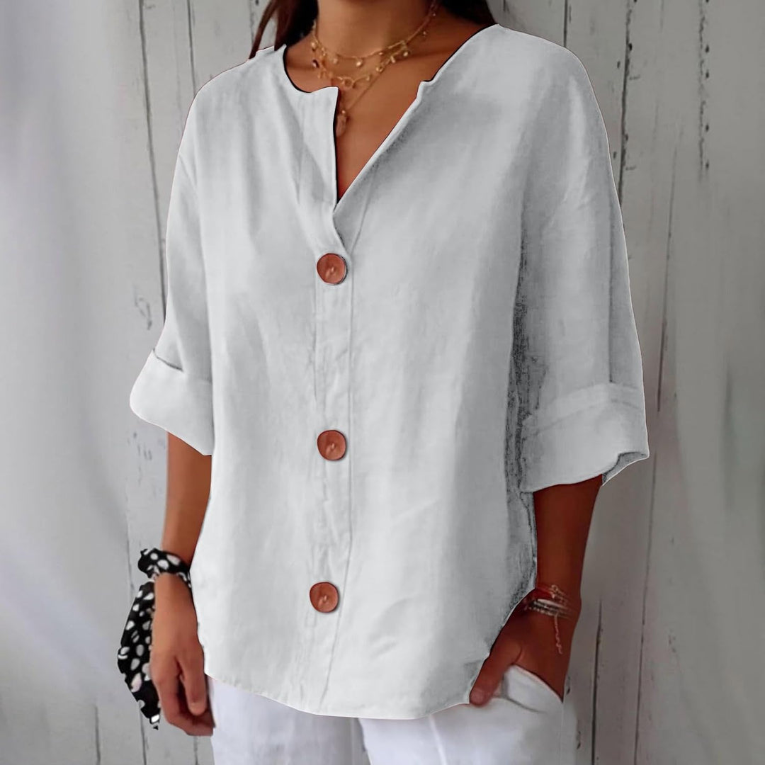 Women's Cotton Linen Summer Blouse