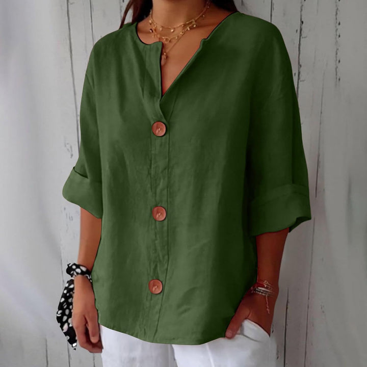 Women's Cotton Linen Summer Blouse
