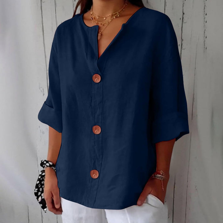 Women's Cotton Linen Summer Blouse