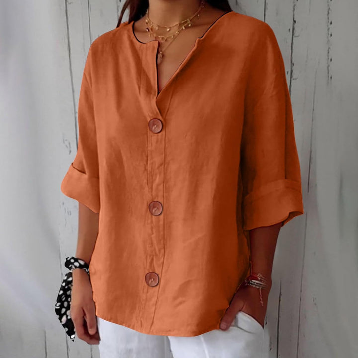 Women's Cotton Linen Summer Blouse