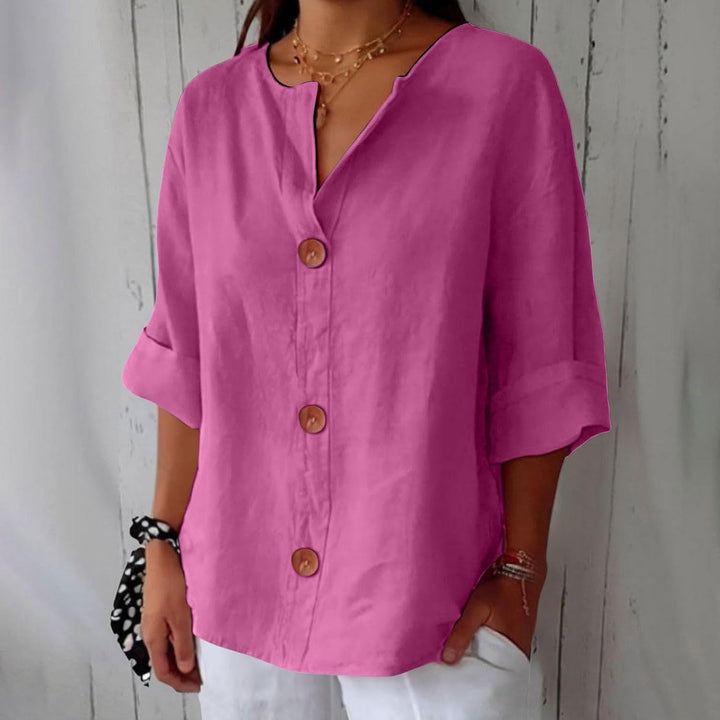 Women's Cotton Linen Summer Blouse