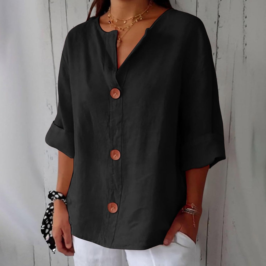 Women's Cotton Linen Summer Blouse