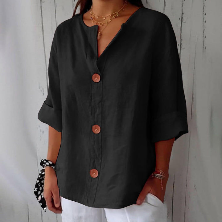 Women's Cotton Linen Summer Blouse