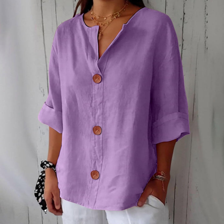 Women's Cotton Linen Summer Blouse