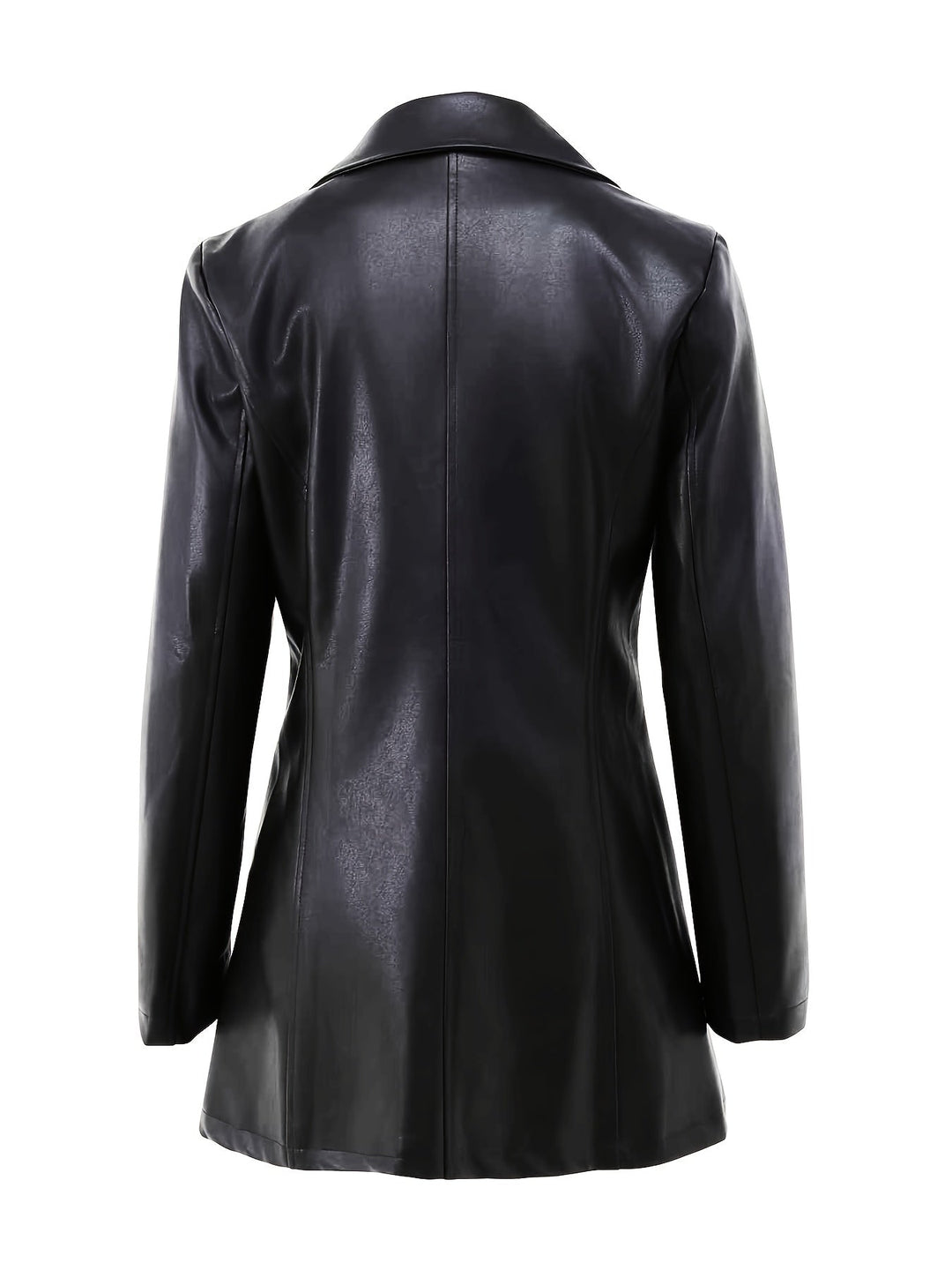Women's A-Line Mid Length Coat with Notched Collar