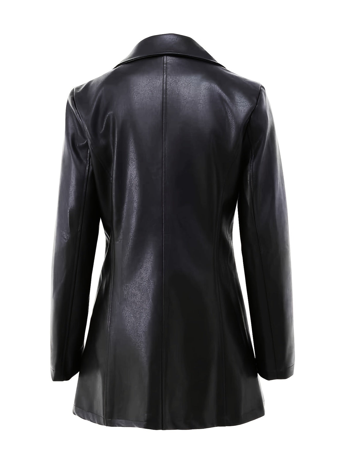 Women's A-Line Mid Length Coat with Notched Collar