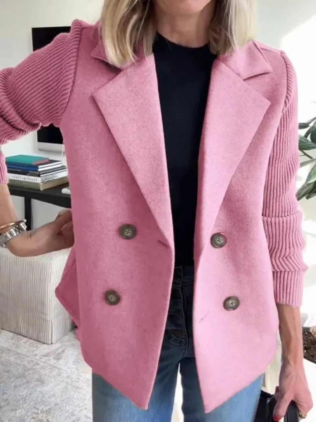 Women's Mid-Length Shawl Collar Coat