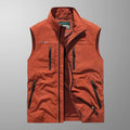 Gilet cargo da uomo con numerose tasche con cerniera
