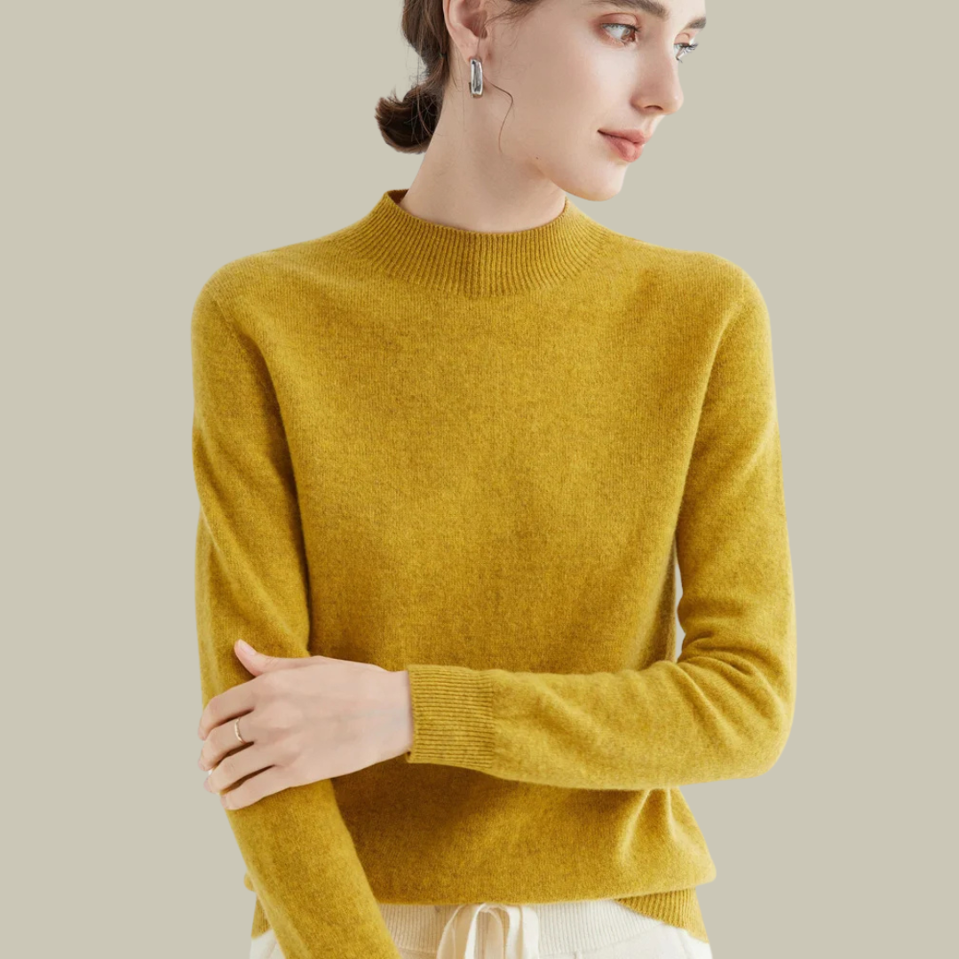 Damenpullover aus Merinowolle mit Rollkragen