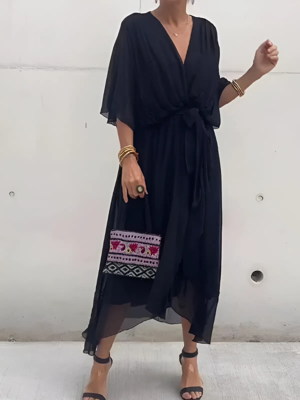 Magda | Elegant Midi Wrap Dress