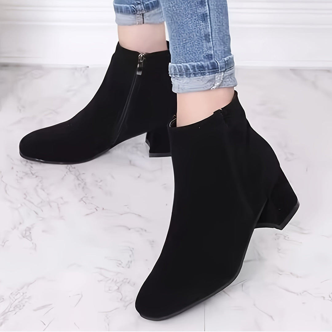 Women's Block Heel Chelsea Ankle Boots