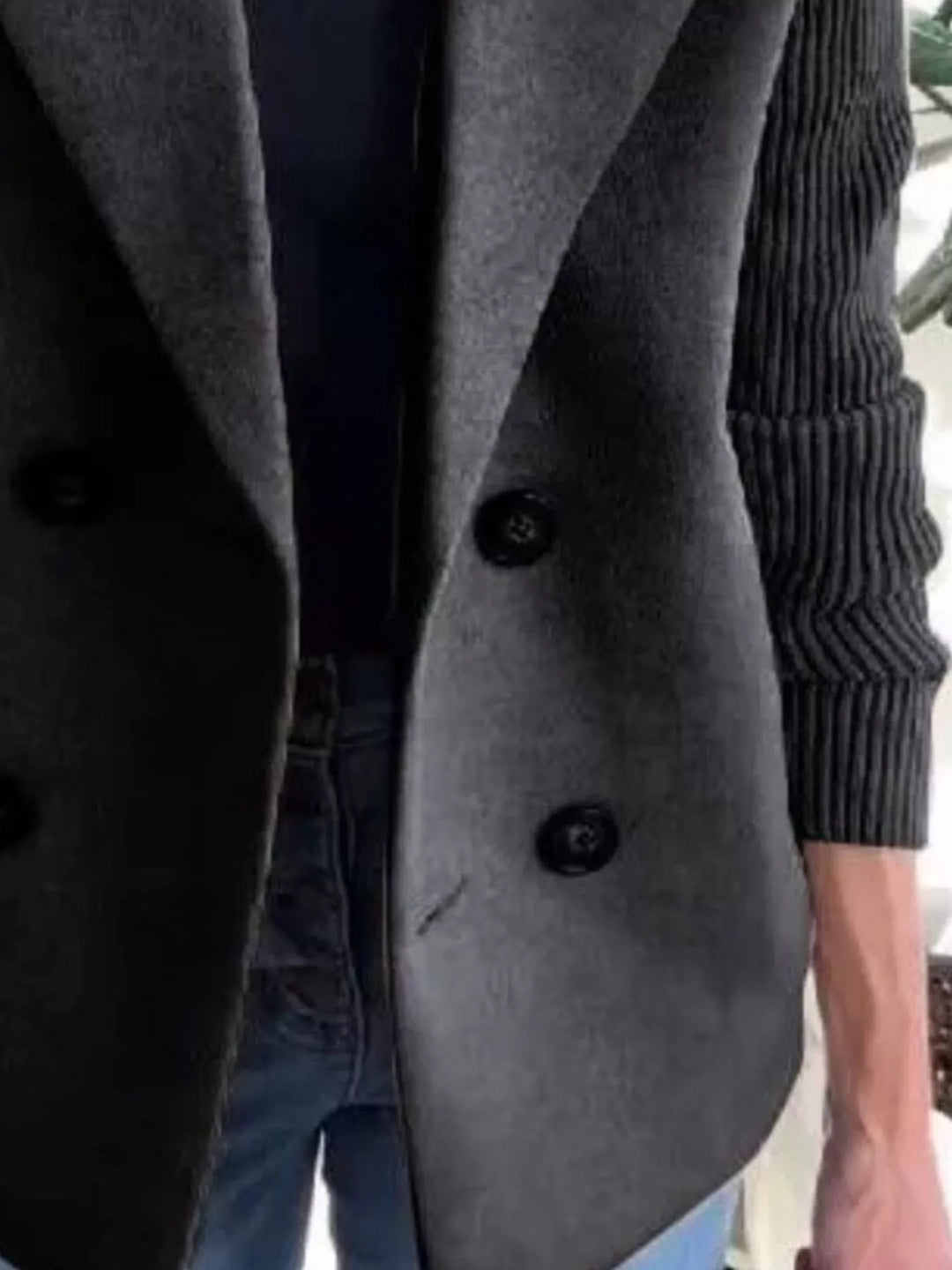 Women's Mid-Length Shawl Collar Coat