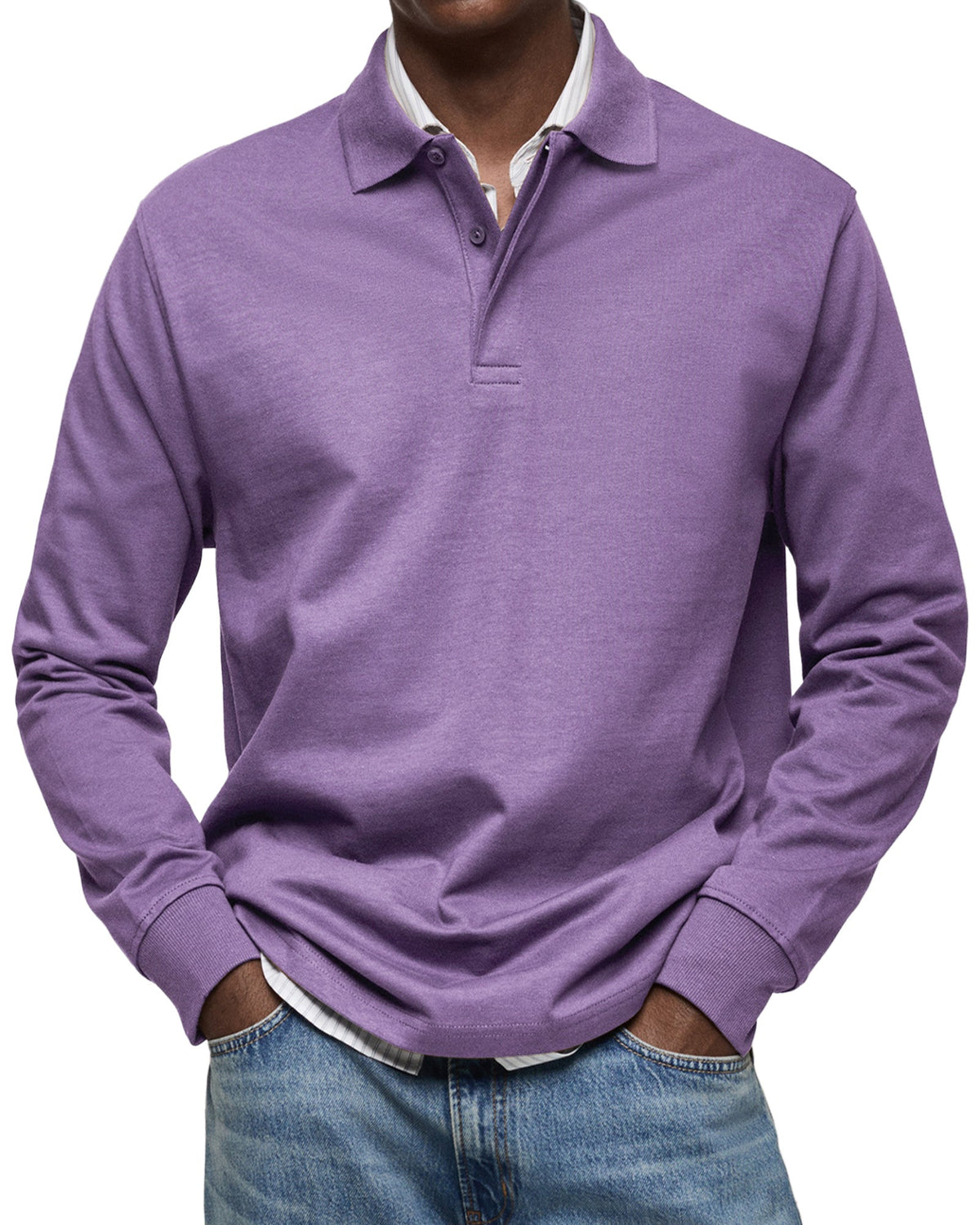 Men's Classic Long Sleeve Polo Shirt