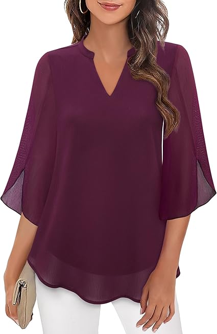 Élodie | Elegant Casual V-Neck Blouse