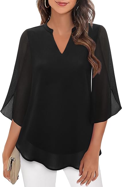 Élodie | Elegant Casual V-Neck Blouse