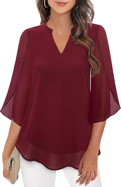 Élodie | Elegant Casual V-Neck Blouse