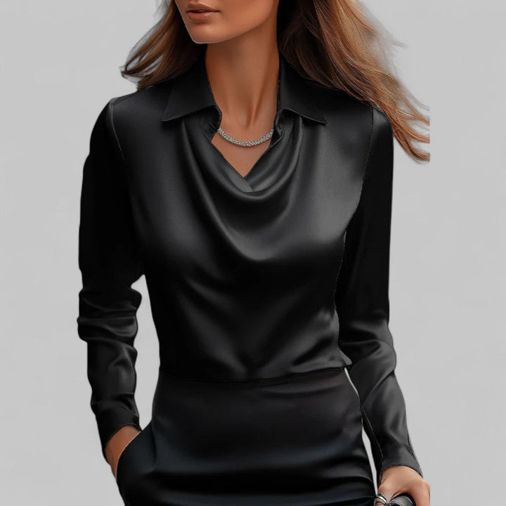 Women's Blouse with a Water-Neckline
