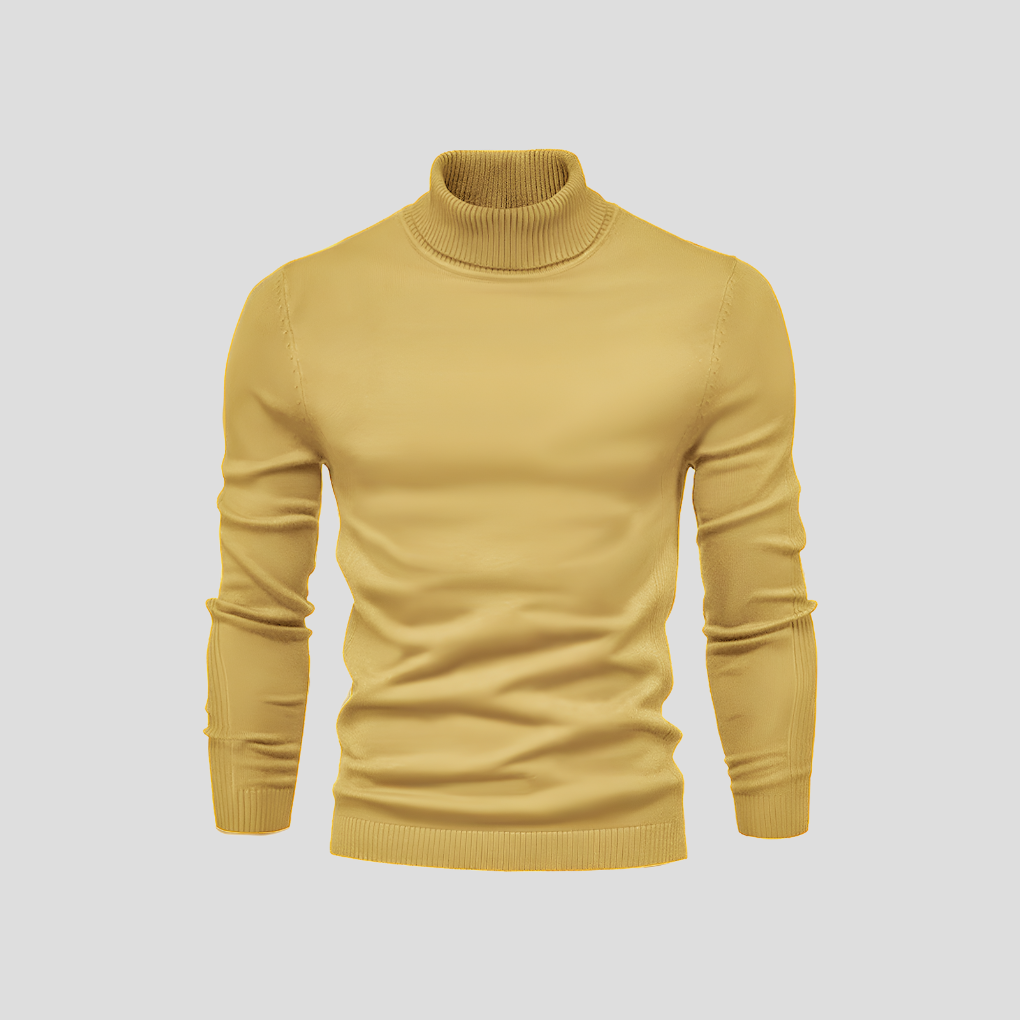 Men's Ribbed Turtleneck Jumper
