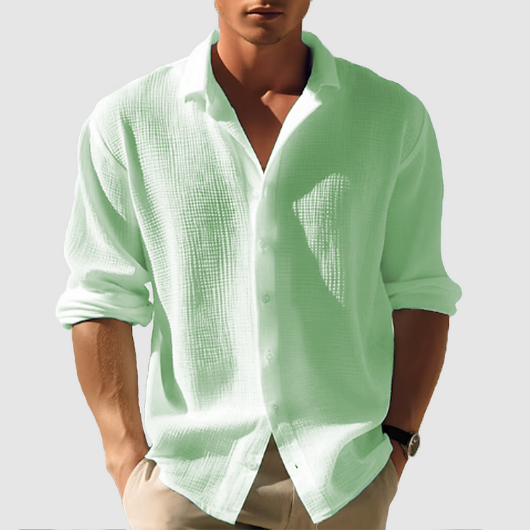 Men's Casual Summer Button-Down Shirt for Men