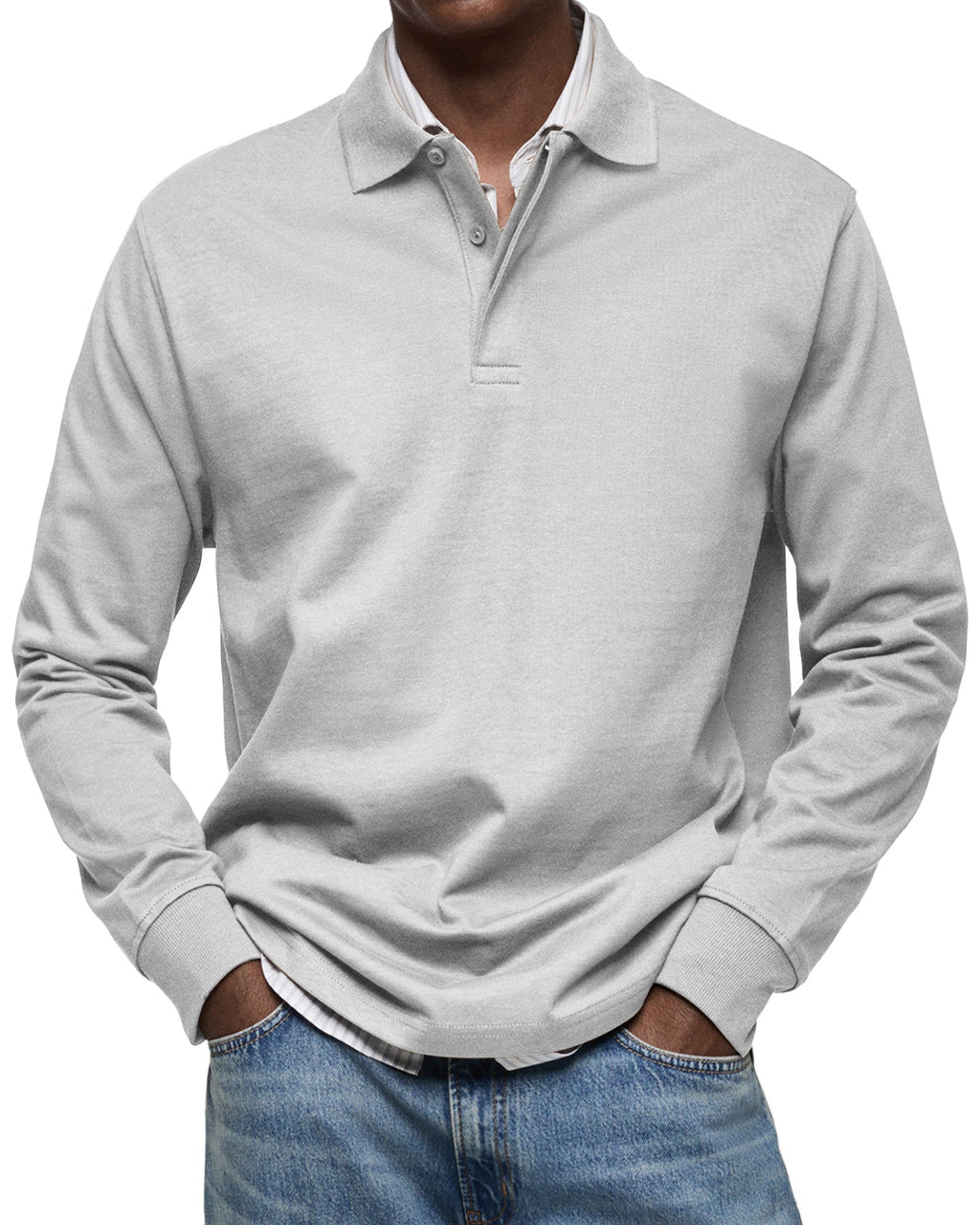 Men's Classic Long Sleeve Polo Shirt