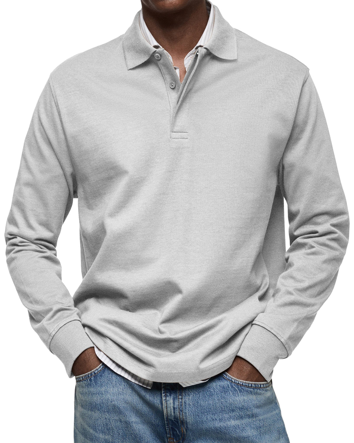 Men's Classic Long Sleeve Polo Shirt