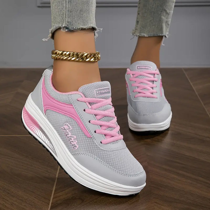 Women's Platform Lace Up Trainers