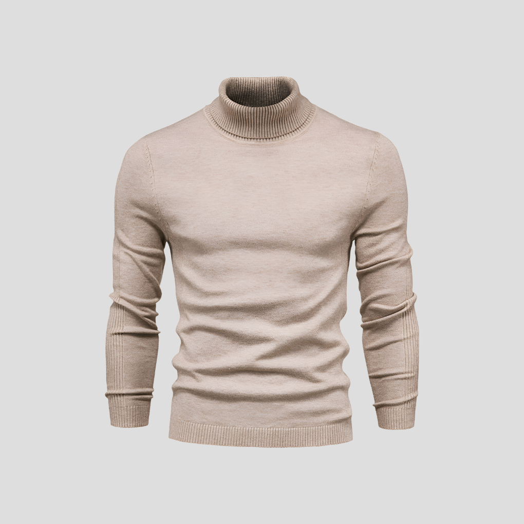 Men's Ribbed Turtleneck Jumper